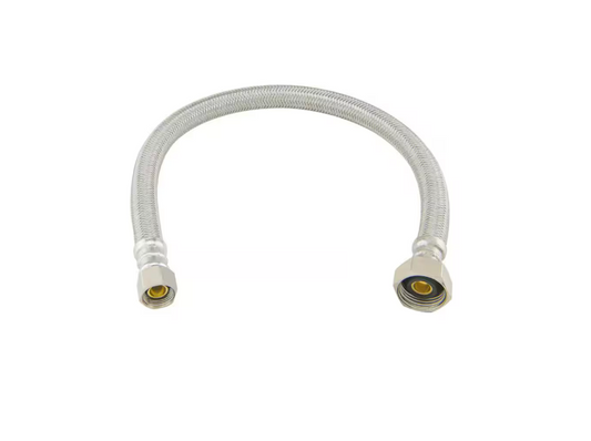 3/8 in. Compression x 1/2 in. FIP x 16 in. Braided Polymer Faucet Supply Line