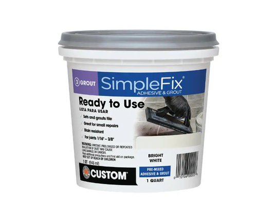 Custom Building Products SimpleFix White 1 qt. Pre-Mixed Adhesive and Grout