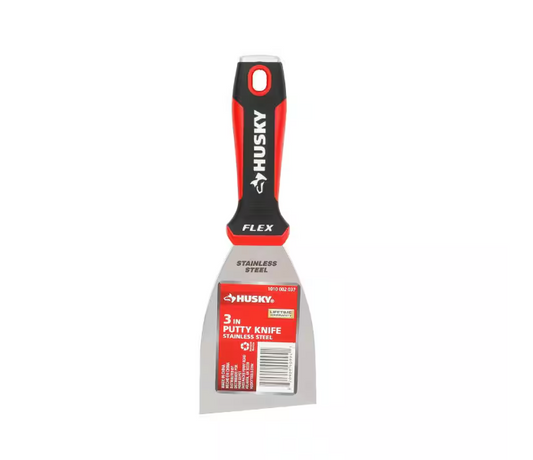 Husky 3 in. Putty Knife with Flexible Stainless Steel Blade