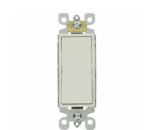 Leviton Decora 15 Amp 3-Way Specialty Light Switch, White (10-Pack)