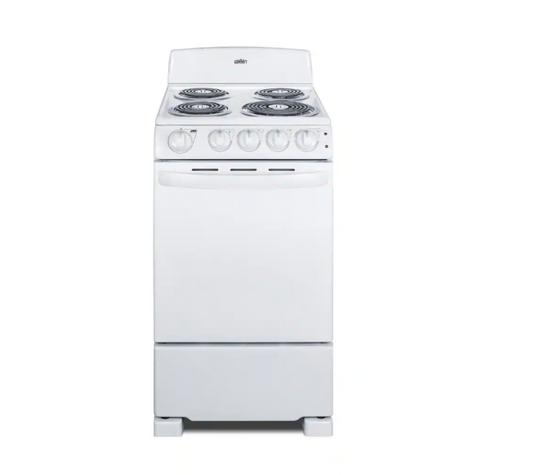 Summit Appliance 20 in. 2.3 cu. ft. Electric Range in White