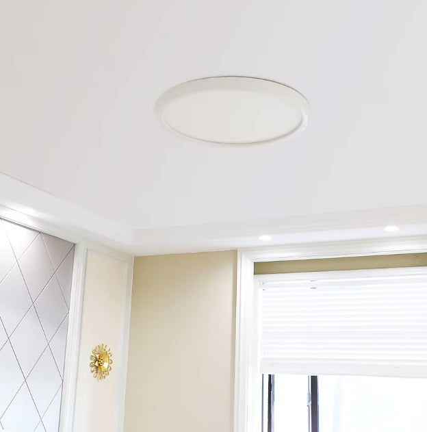 Project Source Adjustable Color Temperature 15-in Matte White Integrated LED Flush Mount Light