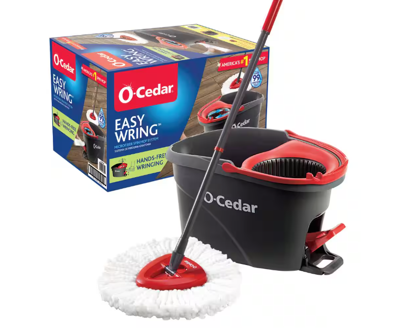 O-Cedar EasyWring Microfiber Spin Mop with Bucket System