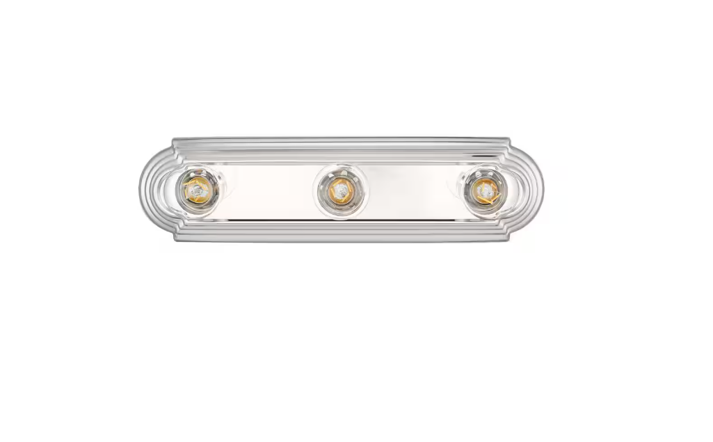 Hampton Bay 18 in. 3-Light Chrome Finish Vanity Light