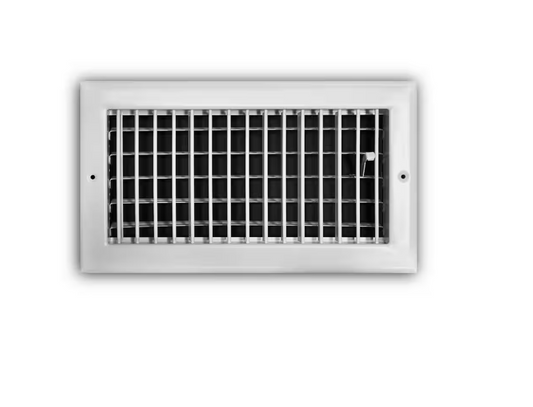 Everbilt 12 in. x 6 in. 1-Way Steel Adjustable Wall/Ceiling Register in White