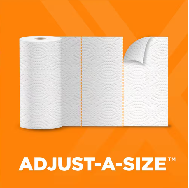 HDX Premium Adjust-A-Size, White Paper Towel Roll (1 Roll)