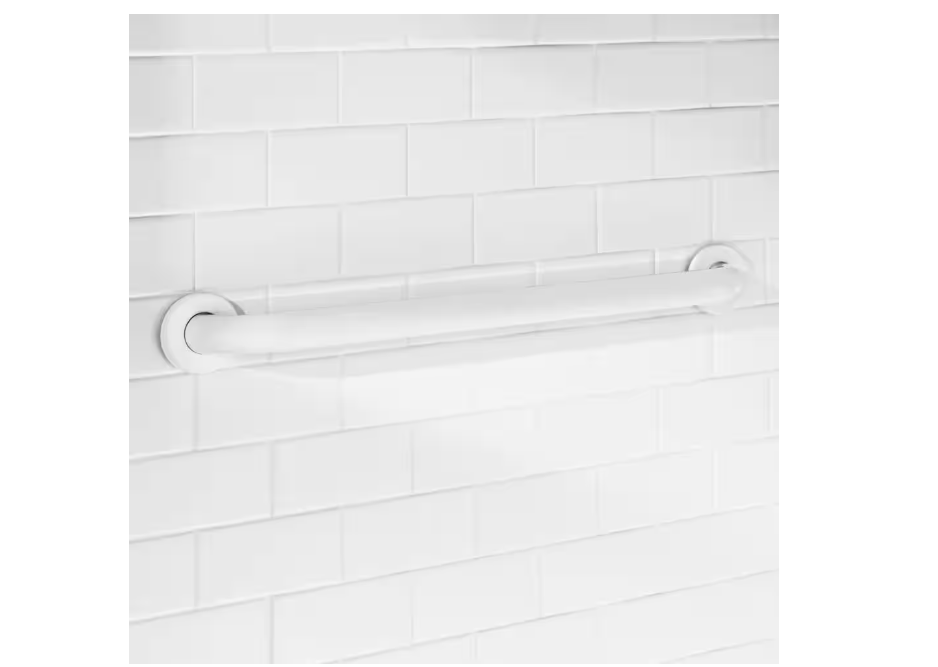 Glacier Bay 24 in. x 1-1/2 in. Concealed Screw ADA Compliant Grab Bar in White