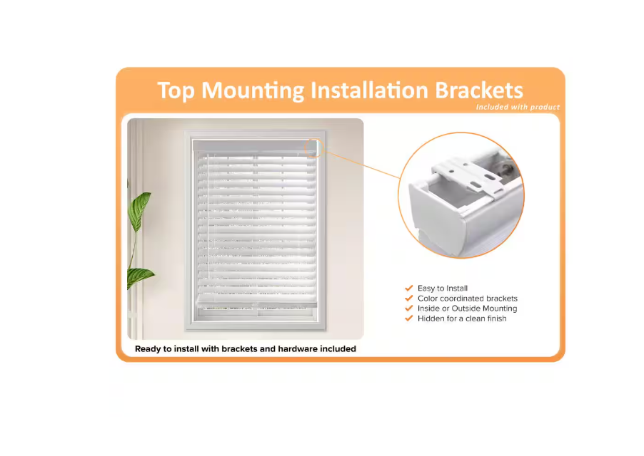 Home Decorators Collection White Cordless Faux Wood Blinds for Windows with 2 in. Slats - 30 in. W x 64 in. L (Actual Size 29.5 in. W x 64 in. L)