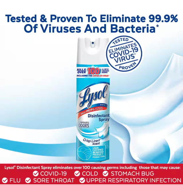 19 oz. Crisp Linen Disinfectant Spray