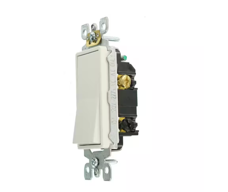 Leviton Decora 15 Amp 3-Way Specialty Light Switch, White (10-Pack)