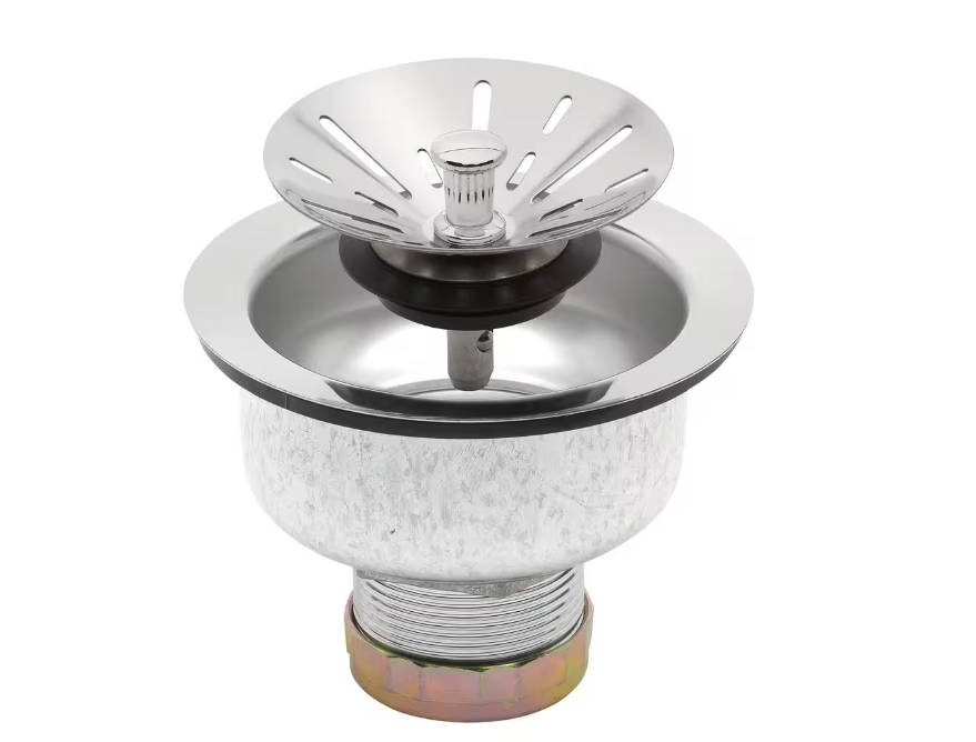 Ball Lock Kitchen Sink Strainer - Stainless steel with polished finish