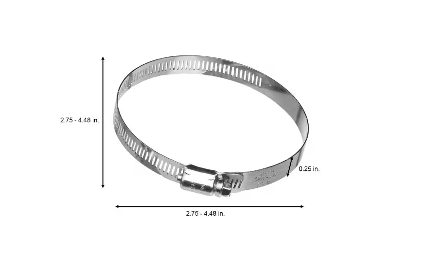 Everbilt 4 in. Galvanized Steel Worm Gear Clamp