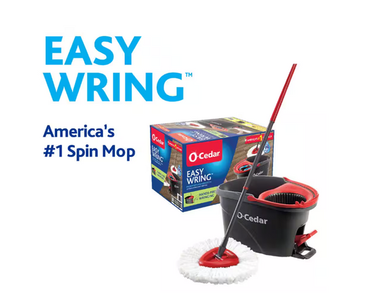O-Cedar EasyWring Microfiber Spin Mop with Bucket System