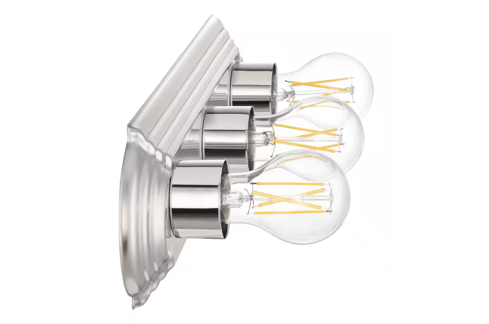 Hampton Bay 18 in. 3-Light Chrome Finish Vanity Light