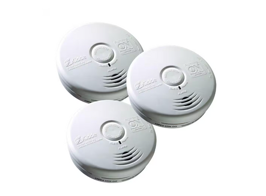 Kidde 10-Year Worry Free Battery Smoke and Carbon Monoxide Detector, Photoelectric Sensor (3-Pack) 21029899-3