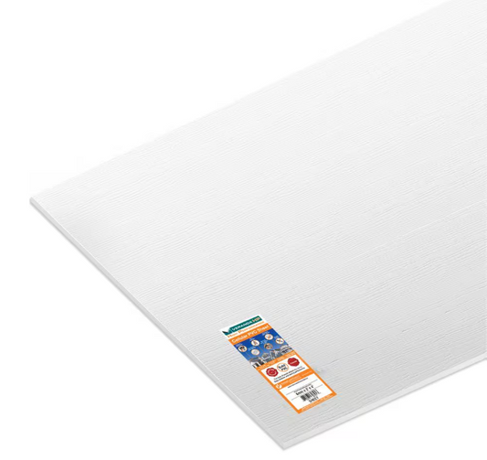 Veranda 1/4 in. x 24 in. x 4 ft. White Reversible PVC Trim/Sheet