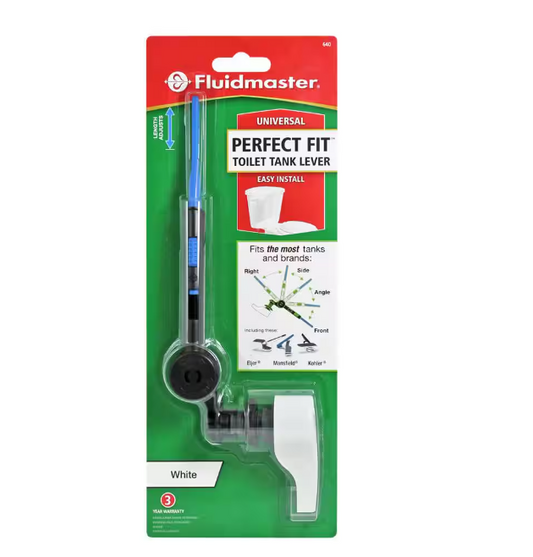 Fluidmaster Perfect Fit Universal Toilet Tank Lever in White