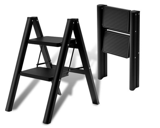 2 STEP LIGHTWEIGHT STEEL STEP STOOL